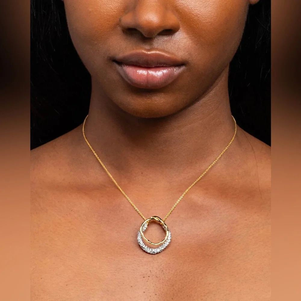ALEXIS BITTAR • Solanales Gold Crystal Orbit Necklace - Picture 5 of 11